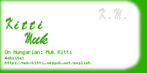 kitti muk business card